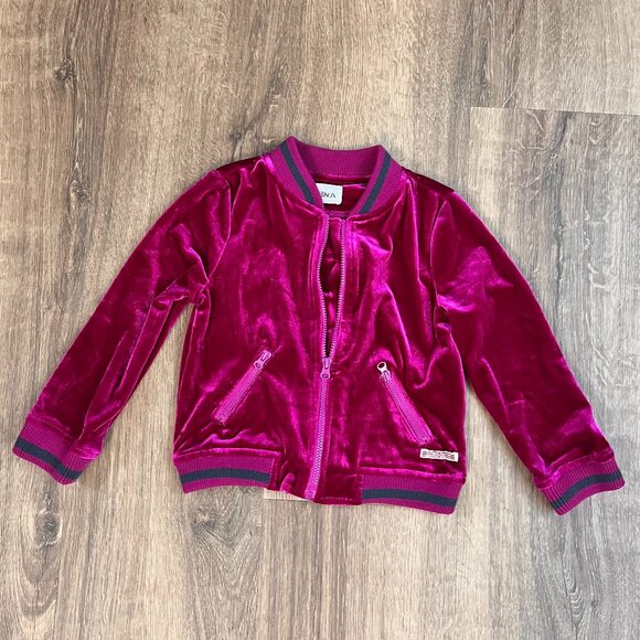 Hudson Pink Velour Infant Girl Track Jacket Full-Zip Baby Size 24M - Picture 8 of 10